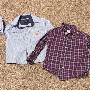 Kids Button Up Dressy Shirts Set